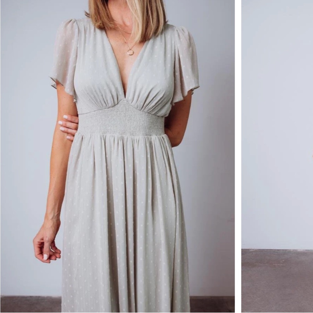 Weslie Shimmer Dot Maxi Dress